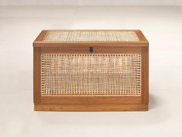 LAUNDRY BASKET - Laundry basket in natural cane and teak by Phantom Hands - view 3